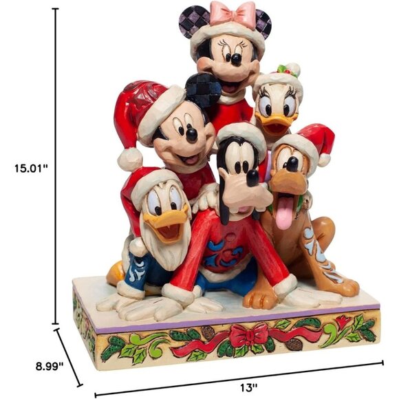 Enesco Jim Shore Disney Traditions Christmas Mickey Mouse and Friends Figurine - Picture 10 of 10
